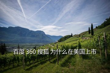 百度 360 搜狐 為什么在美國(guó)上市