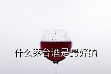 什么茅臺酒是最好的