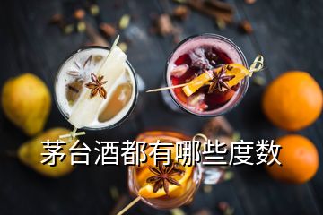 茅臺酒都有哪些度數(shù)