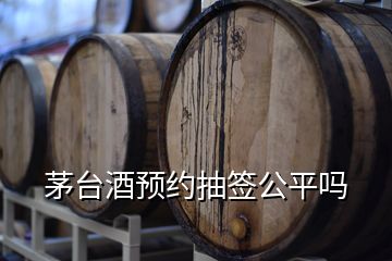 茅臺酒預(yù)約抽簽公平嗎