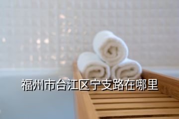 福州市臺(tái)江區(qū)寧支路在哪里