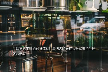 十四歲男生喝酒對(duì)身體有什么傷害昨天在我哥家喝了半杯茅臺(tái)是直