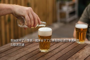 我抽獎(jiǎng)中了一等獎(jiǎng)一箱茅臺(tái)下了訂單我想取消訂單請(qǐng)問怎么取消關(guān)鍵