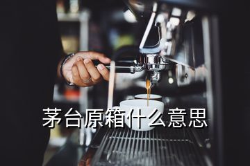 茅臺原箱什么意思