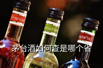 茅臺酒如何查是哪個(gè)省