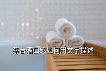 茅臺(tái)酒口感如何用文字描述