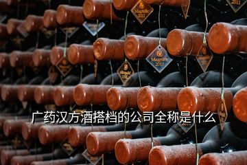 廣藥漢方酒搭檔的公司全稱是什么