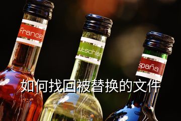 如何找回被替換的文件