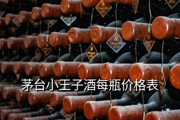 茅臺小王子酒每瓶價格表