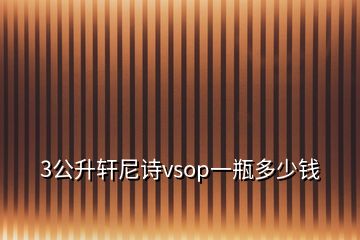 3公升軒尼詩vsop一瓶多少錢