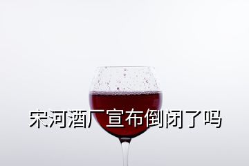 宋河酒廠宣布倒閉了嗎