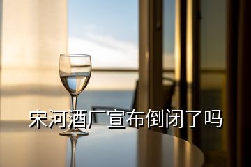 宋河酒廠宣布倒閉了嗎