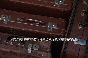 從武漢到四川蜀南竹海路線怎么走最方便的路線是什么