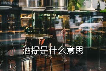 酒提是什么意思