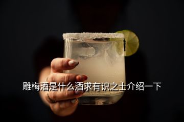 雕梅酒是什么酒求有識之士介紹一下