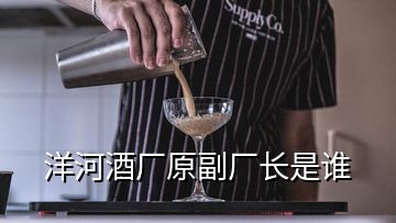 洋河酒廠原副廠長是誰