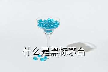 什么是黑標茅臺