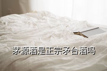 茅源酒是正宗矛臺酒嗎