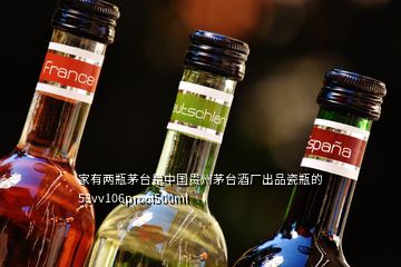 家有兩瓶茅臺(tái)是中國(guó)貴州茅臺(tái)酒廠出品瓷瓶的53vv106proof500ml