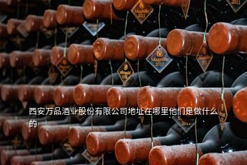 西安萬品酒業(yè)股份有限公司地址在哪里他們是做什么的