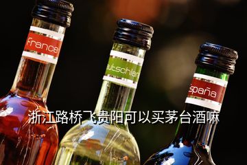 浙江路橋飛貴陽可以買茅臺酒嘛