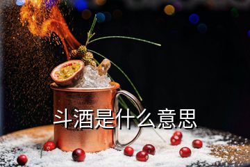 斗酒是什么意思