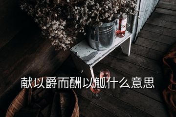 獻以爵而酬以觚什么意思