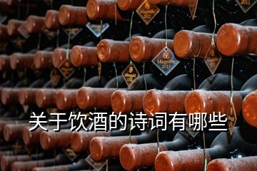 關(guān)于飲酒的詩詞有哪些