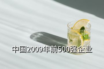 中國2009年前500強企業(yè)