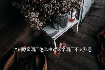 瀘州原窖酒廠怎么樣對(duì)這個(gè)酒廠不太熟悉