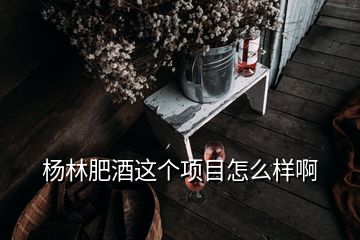 楊林肥酒這個(gè)項(xiàng)目怎么樣啊