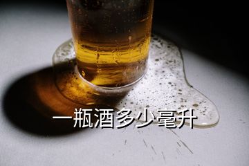 一瓶酒多少毫升