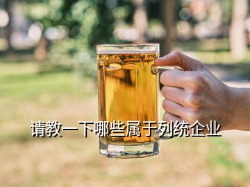 請(qǐng)教一下哪些屬于列統(tǒng)企業(yè)