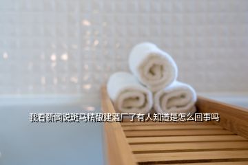 我看新聞?wù)f斑馬精釀建酒廠了有人知道是怎么回事嗎