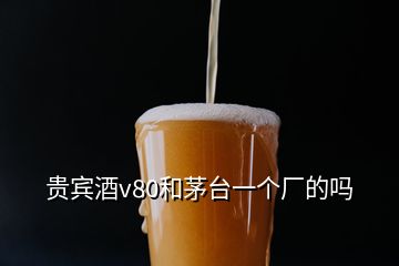 貴賓酒v80和茅臺一個廠的嗎