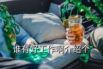 誰(shuí)有好工作啊介紹個(gè)