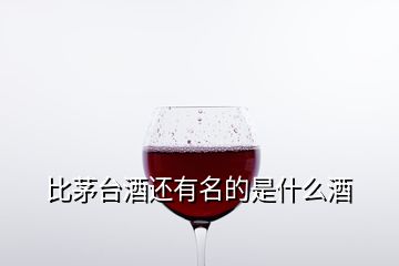 比茅臺酒還有名的是什么酒