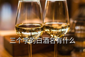 三個(gè)字的白酒名有什么