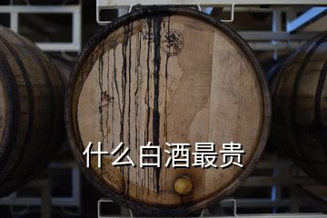 什么白酒最貴