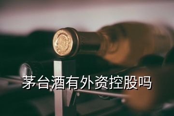 茅臺酒有外資控股嗎