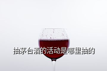 抽茅臺(tái)酒的活動(dòng)是哪里抽的