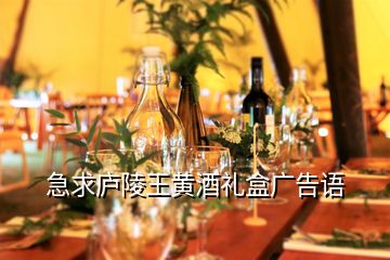 急求廬陵王黃酒禮盒廣告語