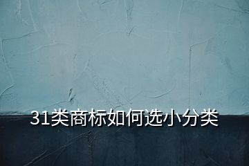 31類商標(biāo)如何選小分類