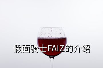 假面騎士FAIZ的介紹