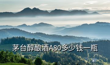 茅臺(tái)醇釀酒A80多少錢一瓶