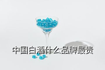 中國白酒什么品牌最貴