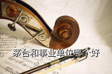 茅臺和事業(yè)單位哪個(gè)好