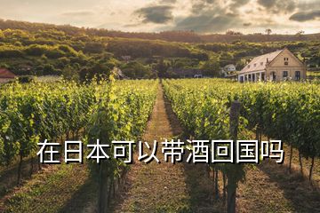 在日本可以帶酒回國嗎