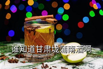 誰(shuí)知道甘肅垅蒲南酒啊