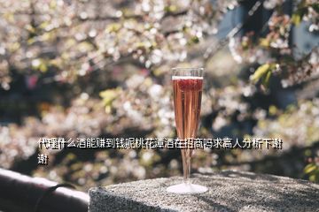 代理什么酒能賺到錢呢桃花潭酒在招商嗎求高人分析下謝謝